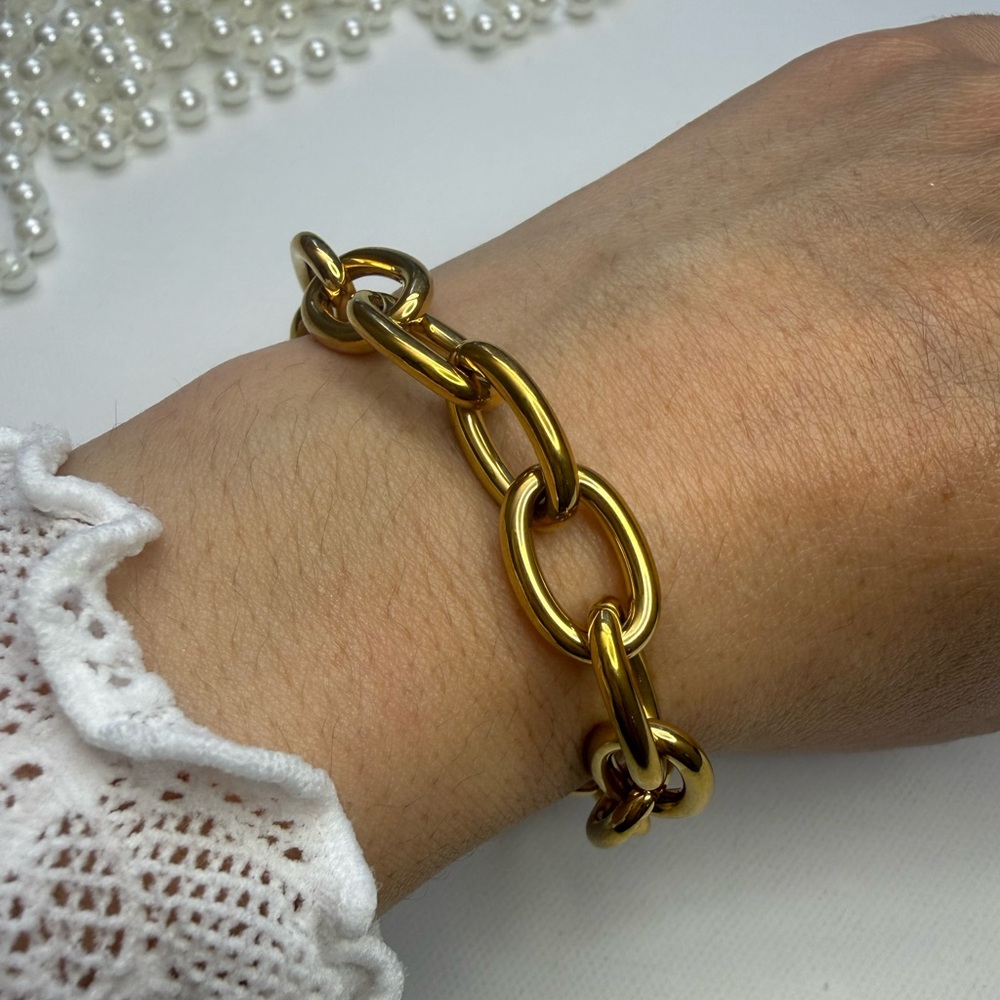 Chain Bold Link Bracelet Stainless Steel Waterproof - Picture 3 of 7